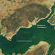A satellite photo showing water levels at Valdecañas Reservoir on July 25, 2019.